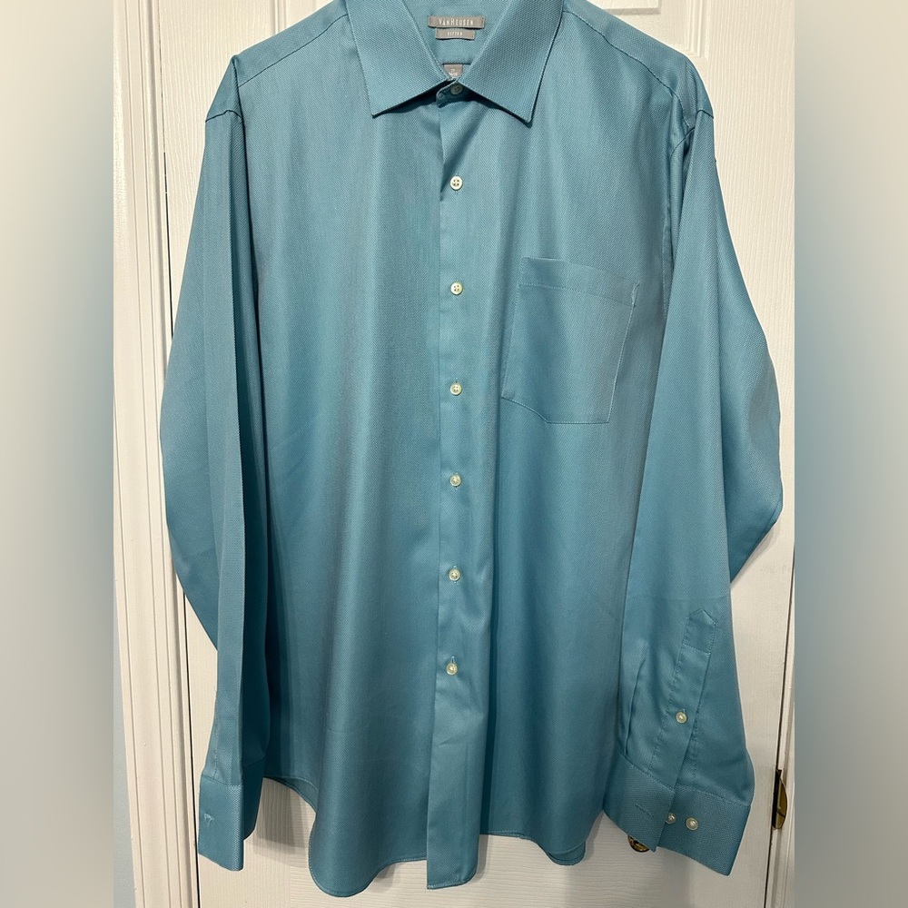 VAN HEUSEN-Fitted-Pique-Wrinkle free